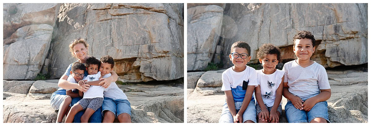 Une séance photo de famille pleine de tendresse sur la plage à Lannion